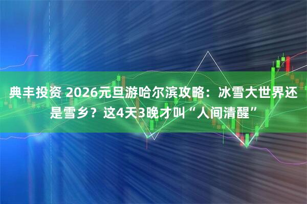 典丰投资 2026元旦游哈尔滨攻略：冰雪大世界还是雪乡？这4天3晚才叫“人间清醒”